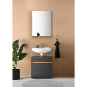 INOSIGN Badmeubelset CITY/ GIRON, badkamer in tijdloos ontwerp, 2-delige badkamer Onderkast en spiegel, in twee kleuren beschikbaar, veel opbergruimte (set, 2 stuks)