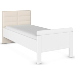 rauch Bed Eenpersoons Stollenbed EVELYN in comfortabele hoogte met gestoffeerd hoofdeinde in elegante stijl made in germany