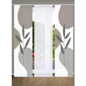 HOME in green Paneelgordijn FRONDA SET DIGITALE PRINT, BAMBOELOOK GERECYCLED (3 stuks)