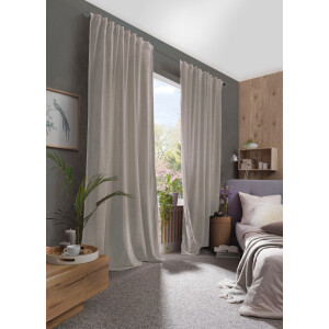 HOME WOHNIDEEN Gordijn WOLLY THERMOSCHAL CHENILLE UNI "WOLLY" (1 stuk)