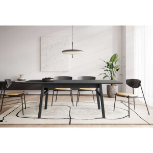 Woodman Eettafel Curved Scandi Design, breedte 180 cm, uitschuifbaar tot 220 cm