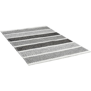 THEKO Wollen kleed TRONDHEIM 03 Handgeweven vloerkleed, platweefsel, zuivere wol, met de hand geweven, gestreept