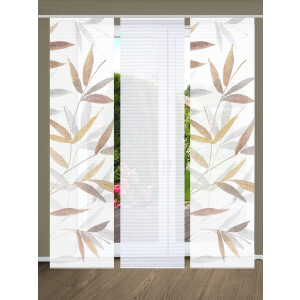 HOME in green Paneelgordijn RANDOW SET DIGITALE PRINT, BAMBOELOOK GERECYCLED (3 stuks)