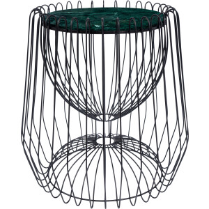 Kayoom Bijzettafel Malibu 225, bijzettafel met luxe marmeren blad ø marmeren blad: 33,5 cm, trendy metalen design, onderhoudsvriendelijk (1 stuk)