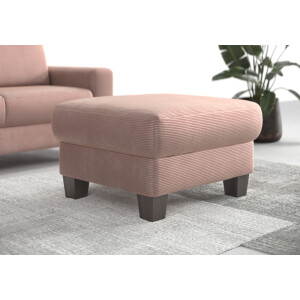 Home affaire Hocker Summer met bergruimte, cord-bekleding, wengékleurige houten poten