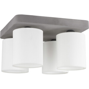 SPOT Light Plafondlamp Gentle Lampenkap van waardevolle stof, echt beton - met de hand gemaakt (1 stuk)