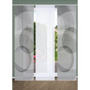 HOME in green Paneelgordijn AFONSO SET DIGITALE PRINT, BAMBOELOOK GERECYCLED (3 stuks)