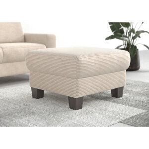 Home affaire Hocker Summer met bergruimte, cord-bekleding, wengékleurige houten poten