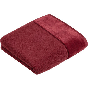 Vossen Handdoek Pure Katoen & VEGAN, met elegante veloursrand (2 stuks)