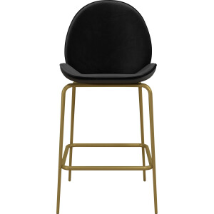 CosmoLiving by Cosmopolitan Barkruk Astor Zacht verdikte zitting en rugleuning, messingkleurig frame, zithoogte 63 cm (1 stuk)