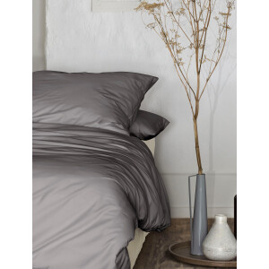 Irisette Overtrekset Premium satijnen beddengoed Parijs hoogwaardige uni premium beddengoed met rits, 100% katoen