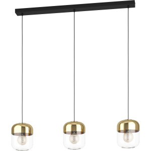 EGLO Hanglamp MARYVILLA Hanglamp in zwart en bruin van staal - excl. E27 - 40W (1 stuk)