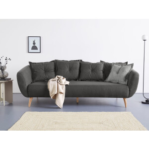 Home affaire 3-zitsbank Baggio modern en romantisch design, comfortabel