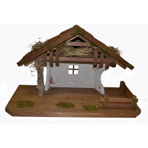 Alfred Kolbe Kribbe Kerst versiering van hout, 50x25x32 cm, voor figuren tot 11 cm hoogte (1-delig)