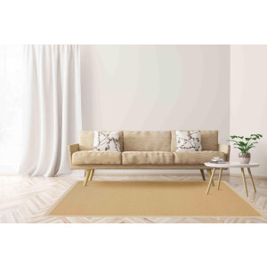 carpetfine Sisalkleed Sisal met gekleurd randdessin, antislip achterzijde