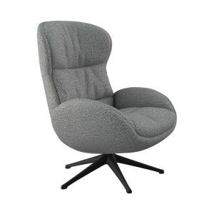 FLEXLUX Relaxfauteuil Haze, TV-stoel, fauteuil, stoffeerstoel Rugdeelverstelling, draaibaar, voet zwart