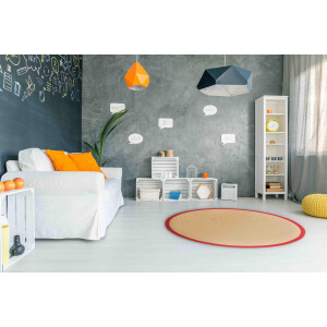 carpetfine Sisalkleed Sisal met gekleurd randdessin, antislip achterzijde