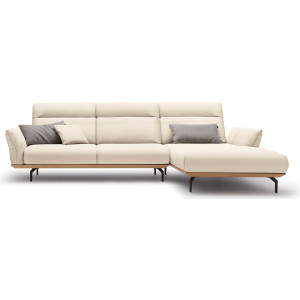 Hülsta Sofa Hoekbank Hs.460 Sokkel in eiken, onderstel in umbra grijs, breedte 318 cm