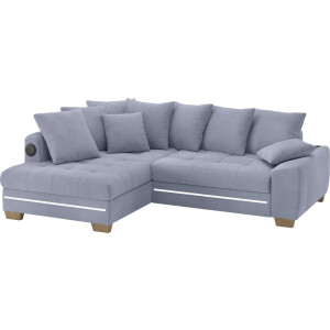 Mr. Couch Hoekbank Nikita II, L-vorm met koudschuim, rgb-led, geluidssysteem, optioneel met bed, bedlade