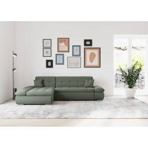 DOMO collection Hoekbank Moric bxdxh 300x172x80 cm, ook in cord, L-model XXL-formaat, optioneel ook met slaapbank functie en verstelling armleuning,