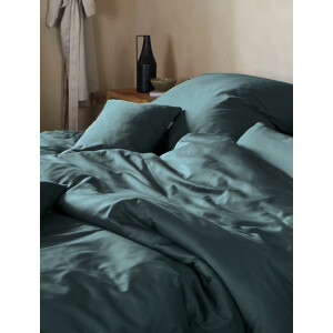 Irisette Overtrekset Premium satijnen beddengoed Parijs hoogwaardige uni premium beddengoed met rits, 100% katoen