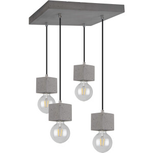 SPOT Light Hanglamp STRONG SQUARE Hanglamp, echt beton, ideaal voor vintage-lampen (1 stuk)