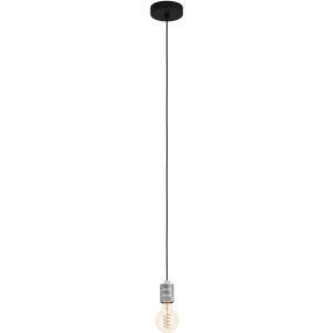 EGLO Hanglamp YORTH Hanglamp in zwart en zilver van staal - excl. E27 - 40W (1 stuk)