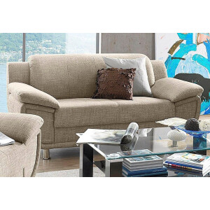 TRENDMANUFAKTUR 2-zitsbank Rondo, breedte 178 cm, brede armleuningen, chromen poten Bank optioneel met bonellvering en in verschillende bekledingen bestelbaar