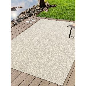 The carpet Vloerkleed Kansas moderne robuuste in- en outdoor tapijt jute look