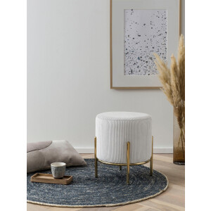 SalesFever Hocker met designframe van goudkleurig metaal