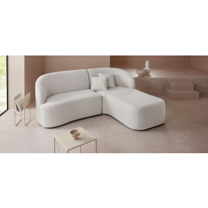 LeGer Home by Lena Gercke Hoekbank Dilara L-vorm afgeronde rugleuning en front, in 3 stofkwaliteiten