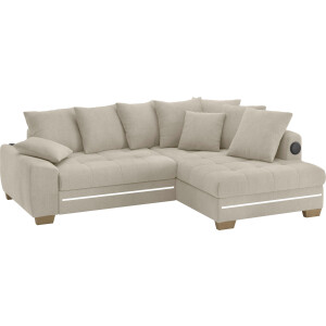 Mr. Couch Hoekbank Nikita II, L-vorm met koudschuim, rgb-led, geluidssysteem, optioneel met bed, bedlade