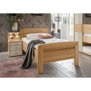 WIEMANN Houten bed Kiruna, mooie landelijke stijl, made in Germany 4-voudige lighoogteverstelling, in vele breedtes beschikbaar
