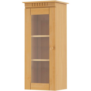 Home affaire Hangende vitrinekast Cubrix, optioneel met of zonder glazen deur gemaakt van prachtig massief grenen, breedte 35 cm, hoogte 85 cm