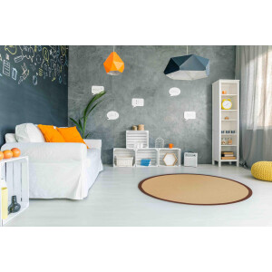 carpetfine Sisalkleed Sisal met gekleurd randdessin, antislip achterzijde