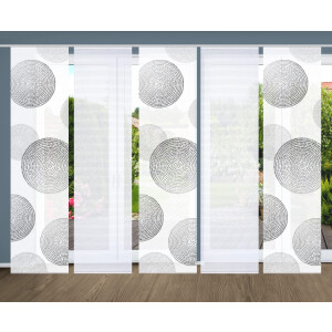 HOME in green Paneelgordijn Ginny SET DIGITALE PRINT, BAMBOELOOK GERECYCLED (5 stuks)