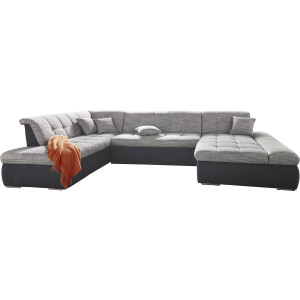 DOMO collection Zithoek Moric Luxus incl. sierkussen U-vorm, tot 140 kg per zitplaats belastbaar, XXL B/D/H: 353/216/80 cm