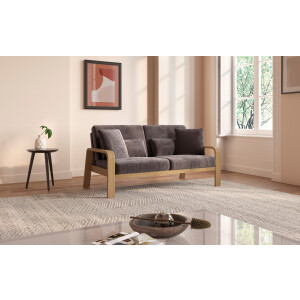 sit&more 2,5-zitsbank Kolding Armleuningen van natuurlijk beukenhout, verschillende bekledingen en kleuren