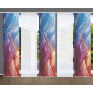 HOME in green Paneelgordijn Alcina SET DIGITALE PRINT, BAMBOELOOK GERECYCLED (5 stuks)
