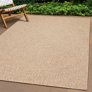 The carpet Vloerkleed Kansas moderne robuuste in- en outdoor tapijt jute look