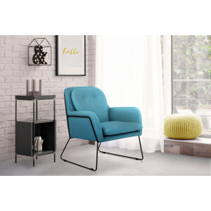 INOSIGN Fauteuil Flin cocktailstoel met knopen en kussen-look achter