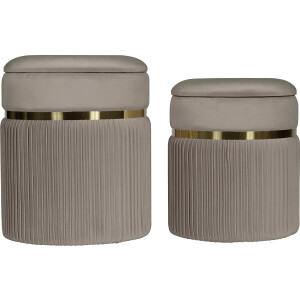 Kayoom Zithoek Kruk Zora 325 2-delige set, fluweelzachte stof bekleding, ronde elegante vorm (set, 2-delig)