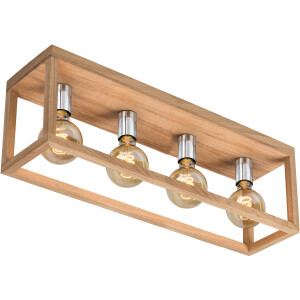 SPOT Light Plafondlamp KAGO Natuurproduct van eikenhout, duurzaam met FSC-certificaat