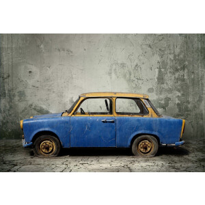 Papermoon Fotobehang Vintage roestige auto Vliesbehang, eersteklas digitale print
