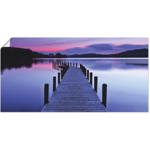 Artland Artprint Panorama steiger Coniston Water als artprint op linnen, poster, muursticker in verschillende maten