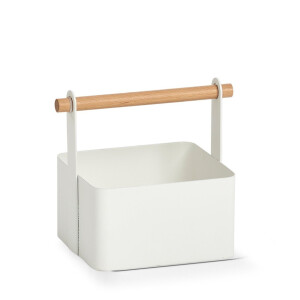 Zeller Present Organizer Opbergmand van metaal/hout, in Scandi design (1 stuk)