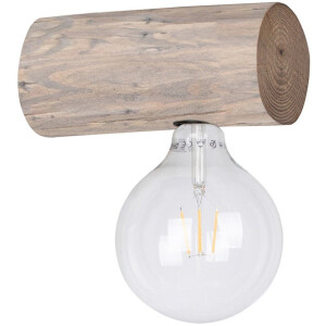 SPOT Light Wandlamp TRABO SIMPLE Houten balk van massief grenenhout ø 8-12 cm,hout grijs gebeitst