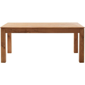 MCA furniture Eettafel ETNA 4-poot tafel Massief hout, doorlopende lamel, blokvoet 10x10 cm, tafelblad 2,5 cm