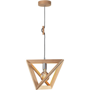 SPOT Light Hanglamp TRIGONON Hanglamp, massief eikenhout, kabel in antraciet, modern design