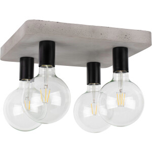 SPOT Light Plafondlamp Voortaan Echt beton - met de hand gemaakt, ideaal voor vintage lampen (1 stuk)